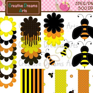 Kleine Bee set digitale clip art Instant Download