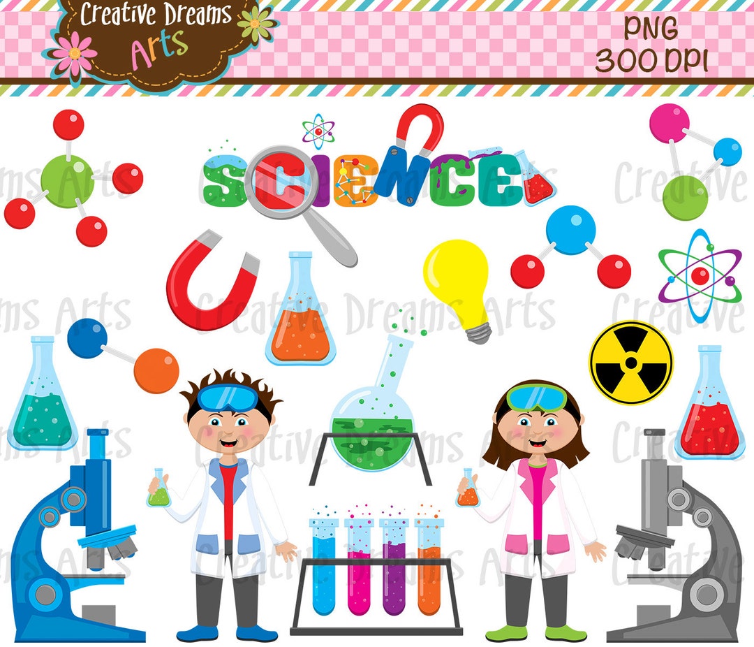 Scientist Digital Clipart Instant Download - Etsy