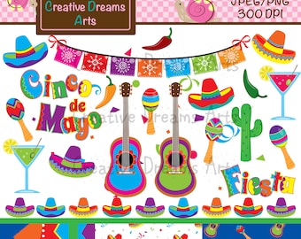 Fiesta Digital Clip Art Instant Download