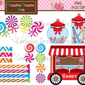 Red Candy Digital Clip Art Instant Download