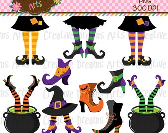 40% Off! Witches Feet Clipart Instant Download