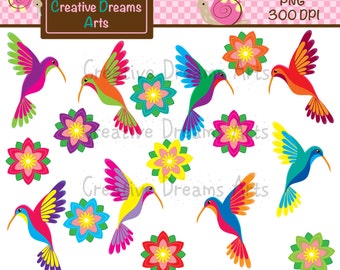 HummingBird Clipart Instant Download