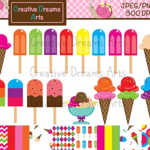 Ice Cream Digital Clip Art Instant Download