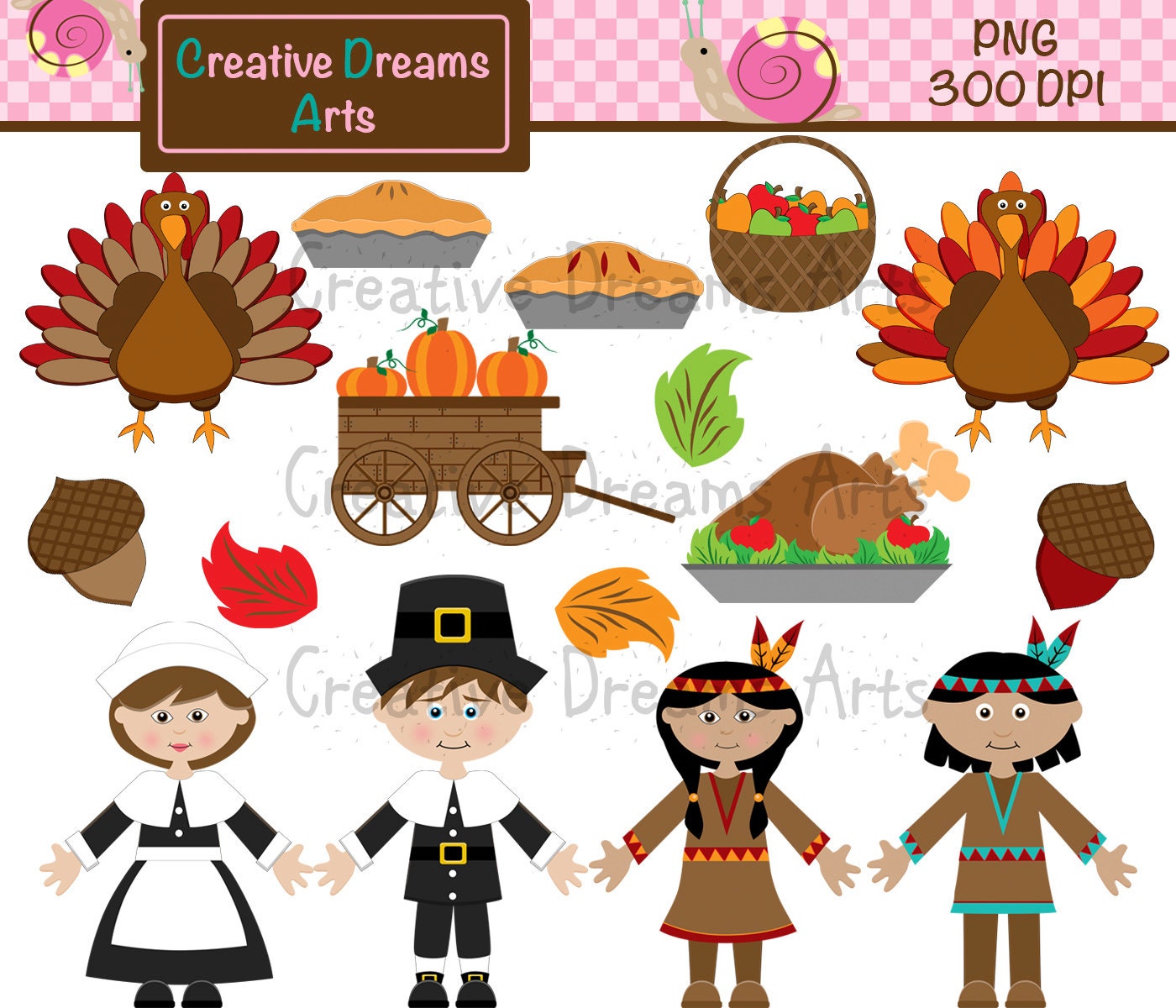 Thanksgiving Digital Art Instant Download | Etsy