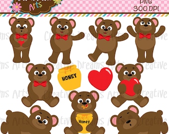 Brown Bear Digital Art Instant Download