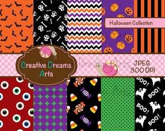 40% Off Halloween Digital Paper Pack Instant Download