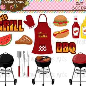 Barbecue Digital Clip Art Instant Download