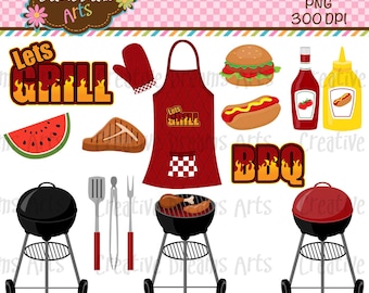 Barbecue Digital Clip Art Instant Download