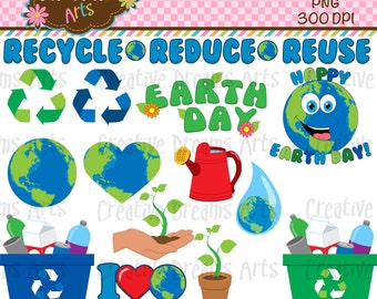 Earth Day Digital Clip Art Instant Download