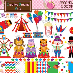 Little Circus Clipart Instant download