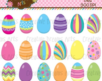 Easter Eggs Digital Clip Art Instant Download