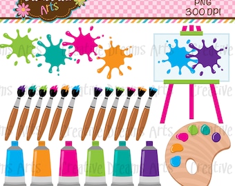 Paint Digital Clip Art Instant Download