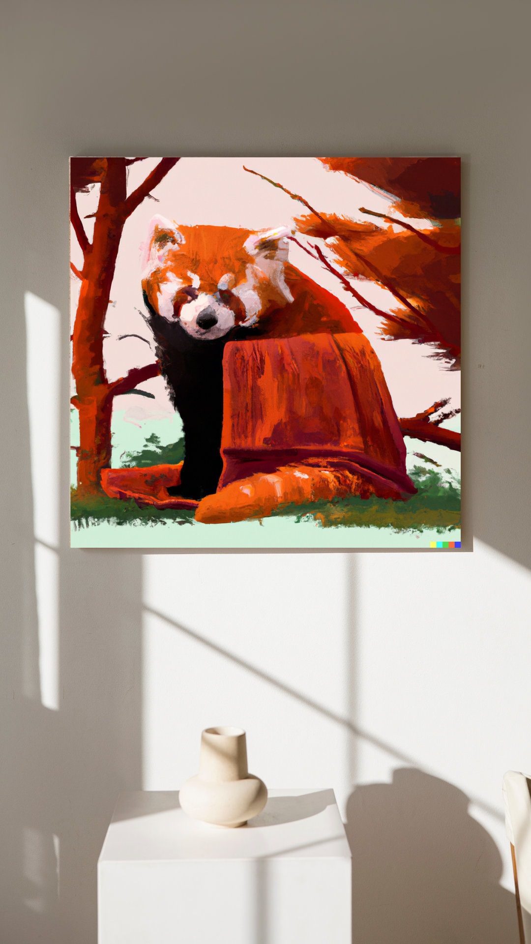 Ukiyo-e Style Red Panda/18th Century Painting Japanese Wall Art Utagawa ...