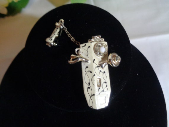 Old Fashioned Pay Telephone Chatelaine Double Broo