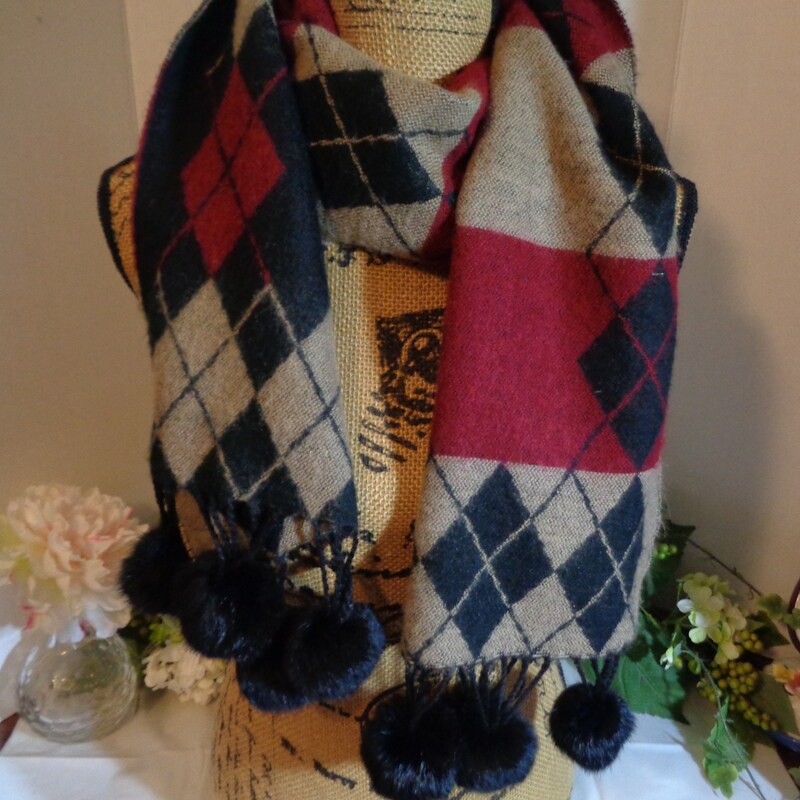 Lace Scarf Cardigan Black/Grey