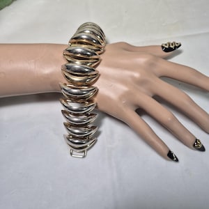 Bartek Two Tone Half Moon Dome Heavy Bracelet