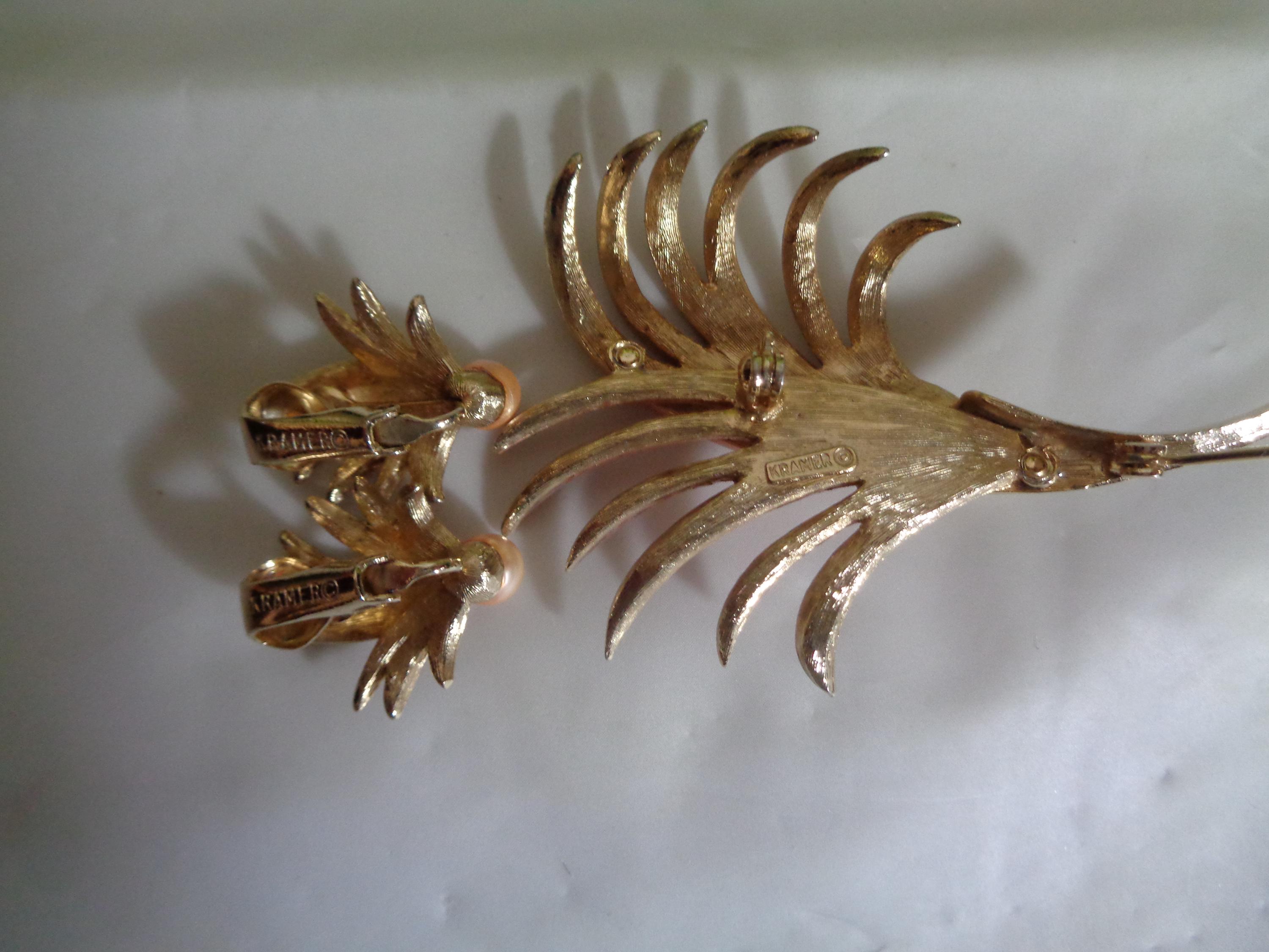 Broche vintage en cristal avec strass, salade de fruits, non signée