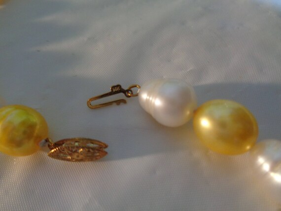 Vintage  14kt Gold Custom Made Yellow and White B… - image 5