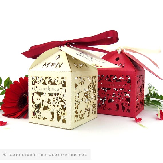 Alice Wedding Favor Box Laser Cut Wedding Favour Box Alice Etsy