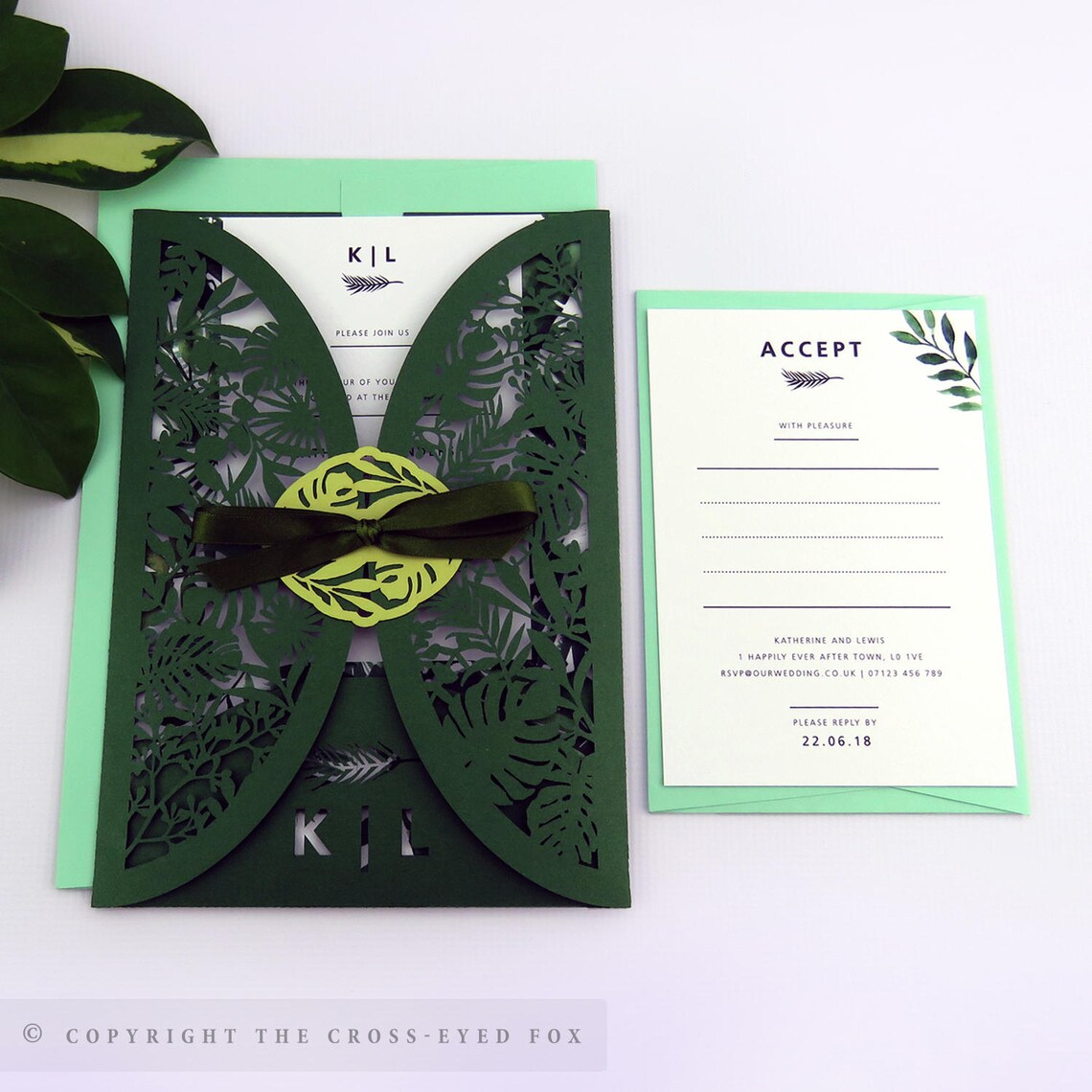 Laser cut wedding invitation jacket Wedding stationery suite Etsy