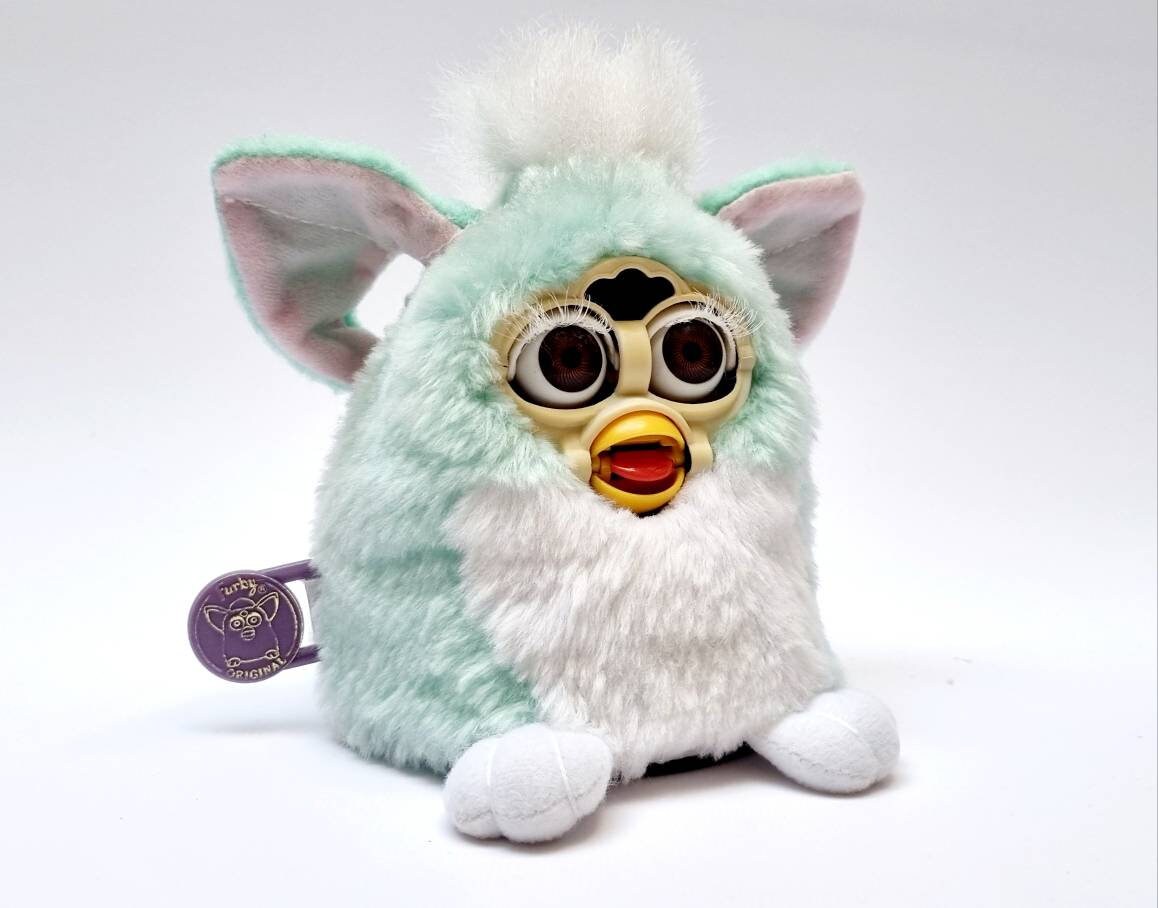 日本語版 1999 Furby baby 初期 ファービー ベイビー 水色 ファービー 1999 水色xピンク 可動 | ROBOTROBOT