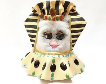 Furby 2005 emoto tronic furby 59294 custom furby Sleepy Blue grey fur blue eyes OOAK Art piece RARE