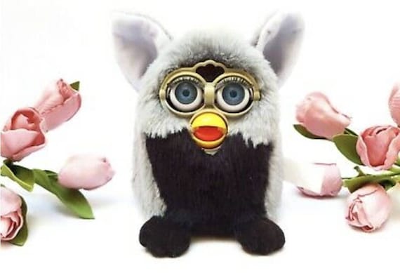 FURBY 1998 ORIGINAL 70-800 Black/White w/Grey Eyes! Damaged