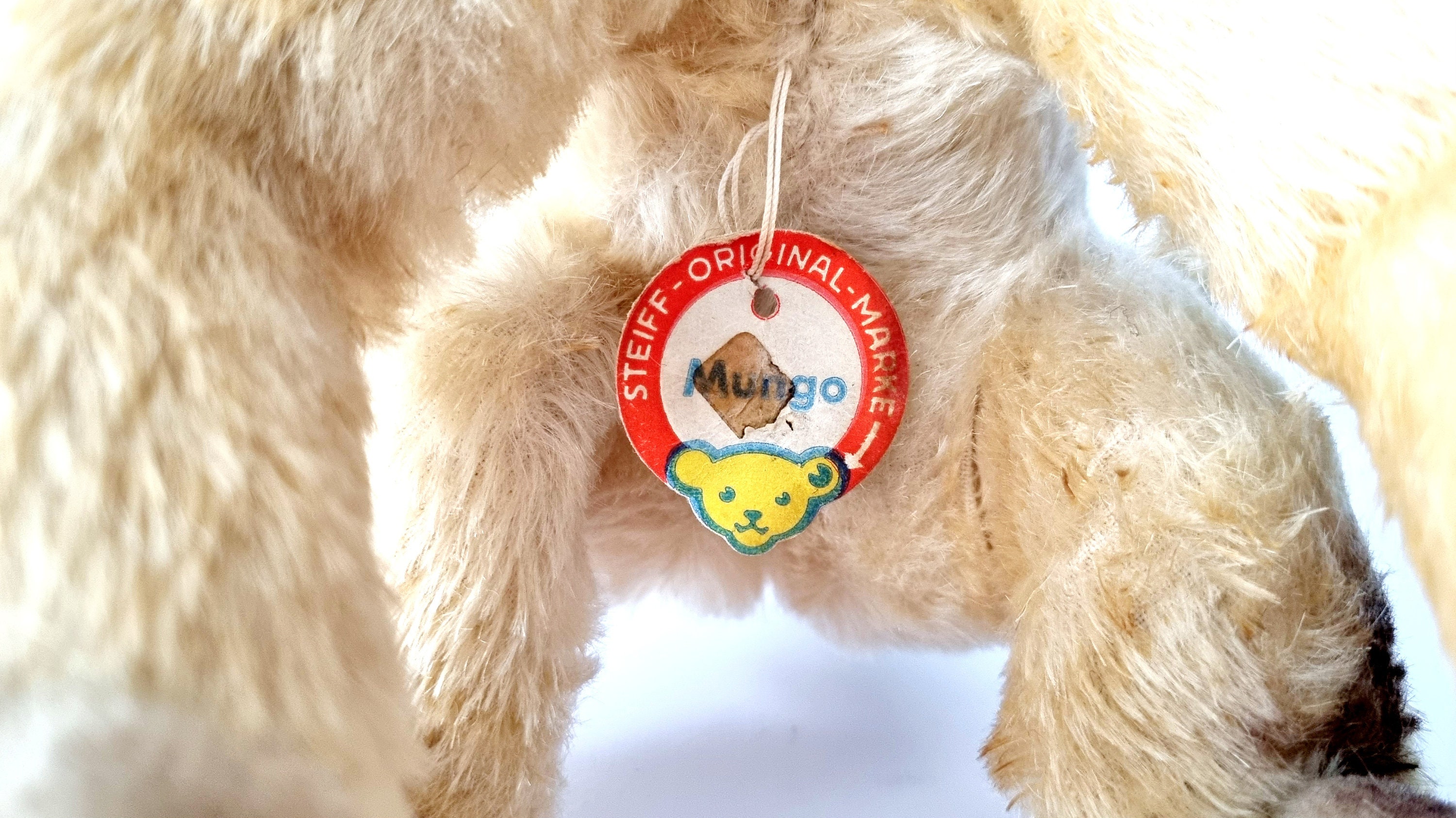 Vintage 1950s Steiff Mungo Monkey Mohair Straw Filled Soft