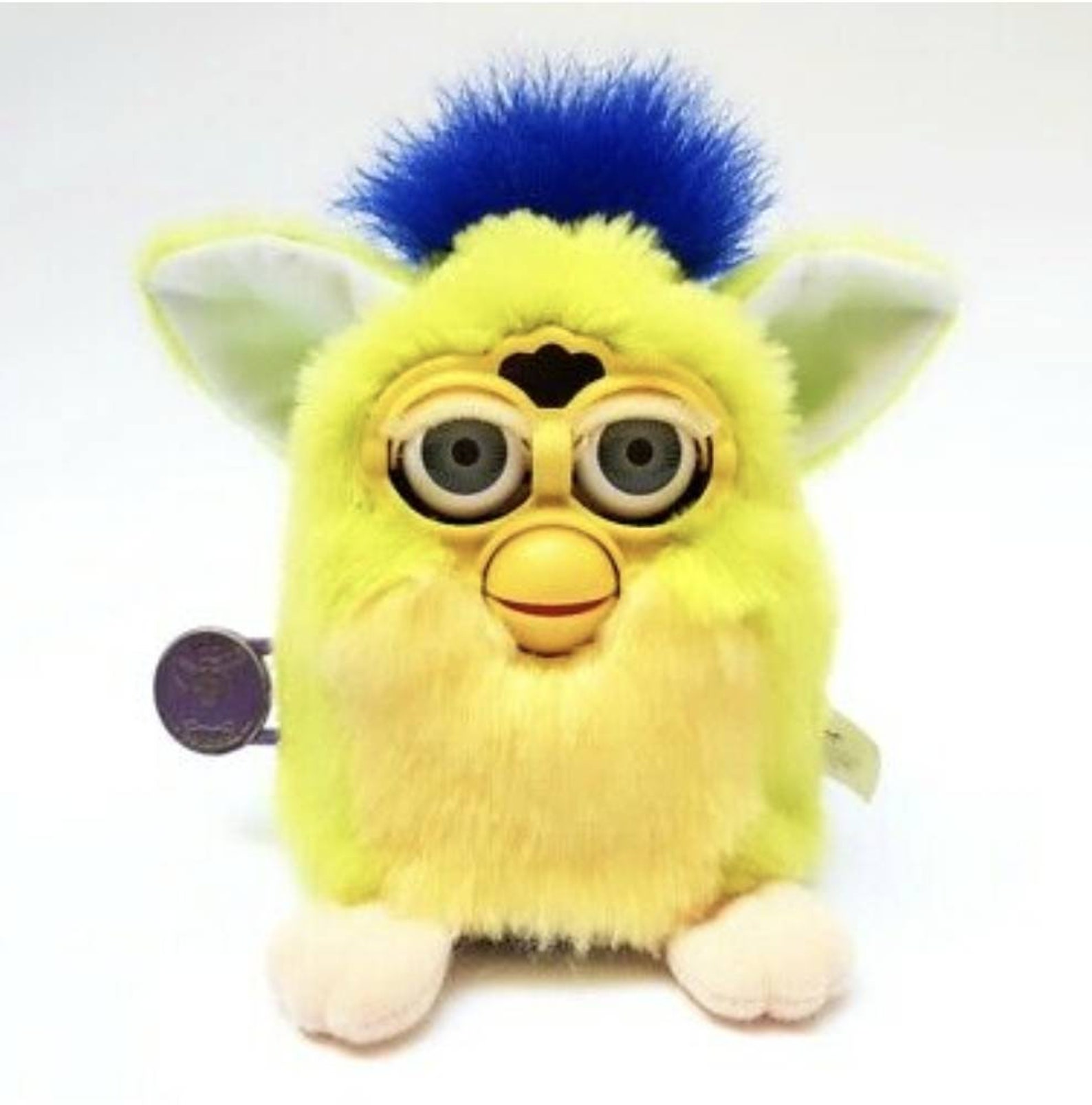 Peluche Furby 1999 - Modèle 70-800 Grenouille Verte - Yeux Bleus - RARE (Occasion)