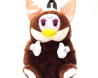 R A R E!! Knockoff Chunky backpack talking brown 13" vtg furby bag adjustable strap