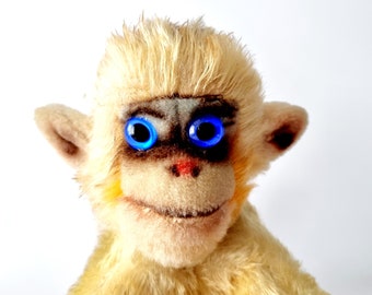 Vintage 1950s Steiff Mungo Monkey Mohair Straw Filled Soft
