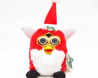 Furby 1998 Santa Furby plush toy red furby model 70-885 Special Limited Edition Vintage electronic toy VERY RARE
