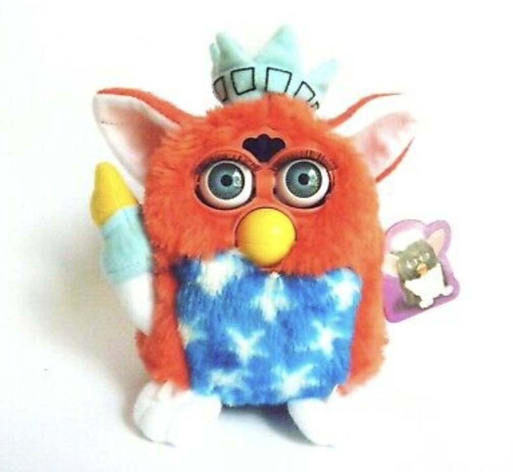 アメリカ限定の「PATRIOTIC FURBY」（自由の女神バージョン） Patriotic Furby 1999 Statue of Liberty Rare Furby Model 70-893