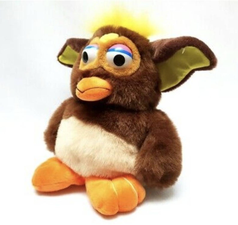 Giant furby fake PATAMATES OWL knockoff furby version brown plush toy Highly Rare image 6