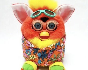 Tropical furby 1999 Special Edition model 70-897 red & yellow fur blue eyes HIGHLY RARE