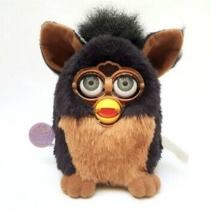 Vintage Furby 1998 GORILLA Furby plush model 70-800 Furby black fur grey eyes RARE