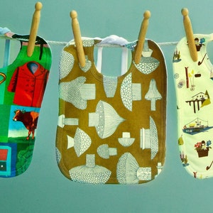 Baby Bib - Vintage Mushroom