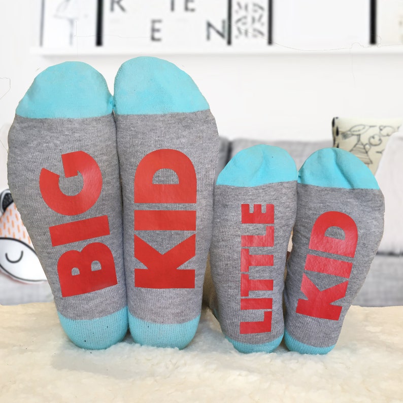 Big Kid Little Kid Sock Gift Feet Up Matching Socks for Etsy