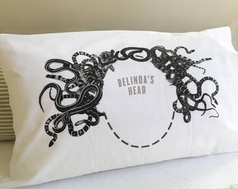 Medusa Wild Snake Hair Fun Gift Pillowcase from Twisted Twee's Celebrated Headcase Pillowslip Range - Personalisation also Available