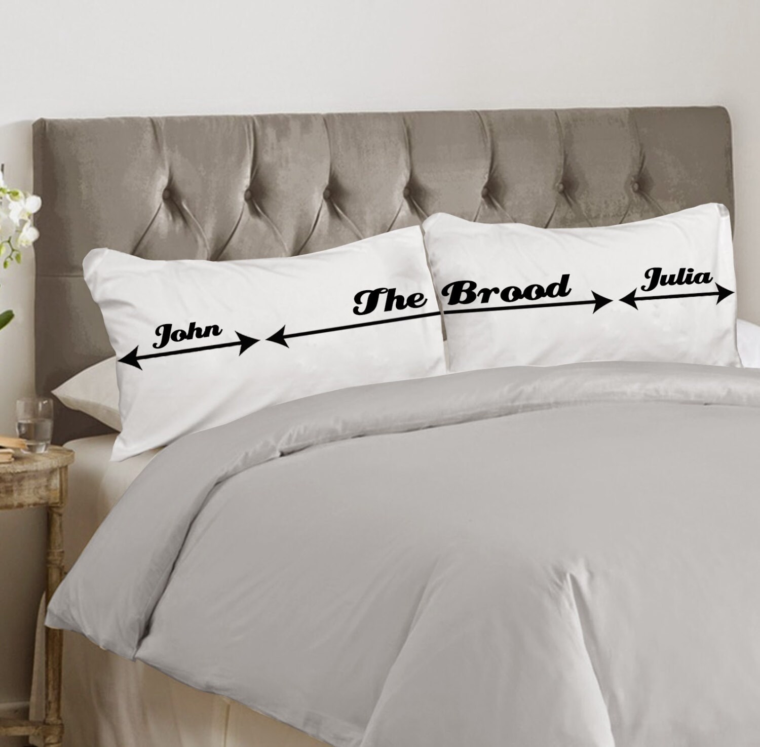 Family Pillowcase Personalised Pillow Case Bed Hogger Pillowslip Set for Dad Mum and Kids