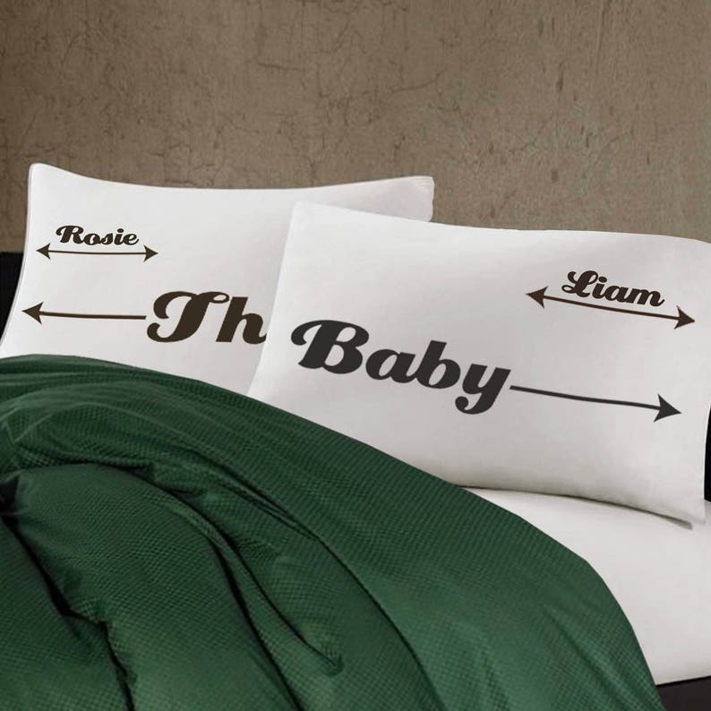 Family Pillowcase Gift Set for Baby and Mum and Dad Bed Hogger Pillow Case Baby Bed Sharing Pillowslip Set image 1