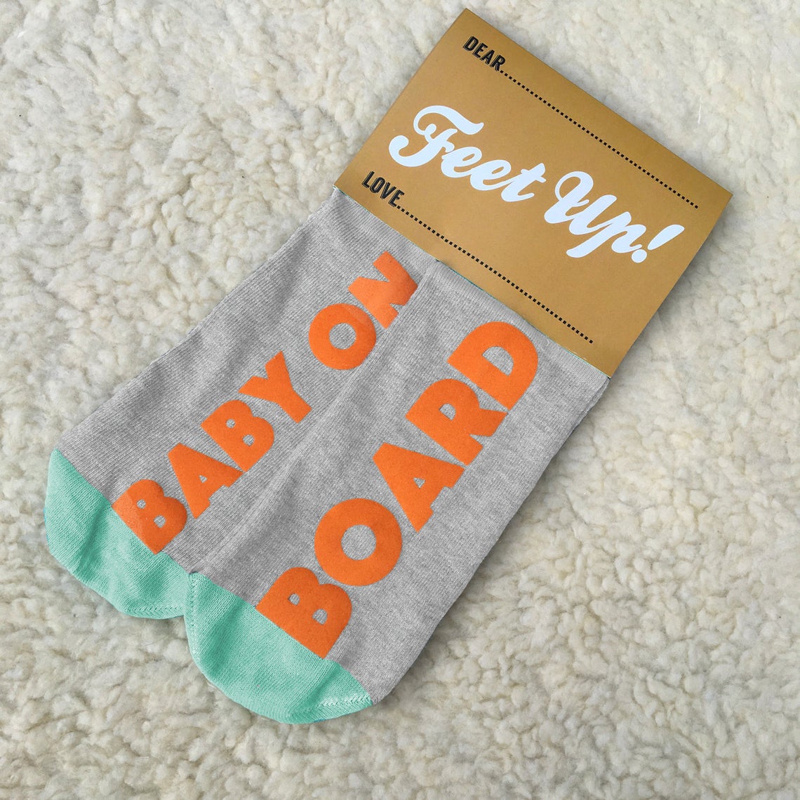 Funny Sock Gift for Mum to Be Baby on Board Socks Feet Up Etsy UK