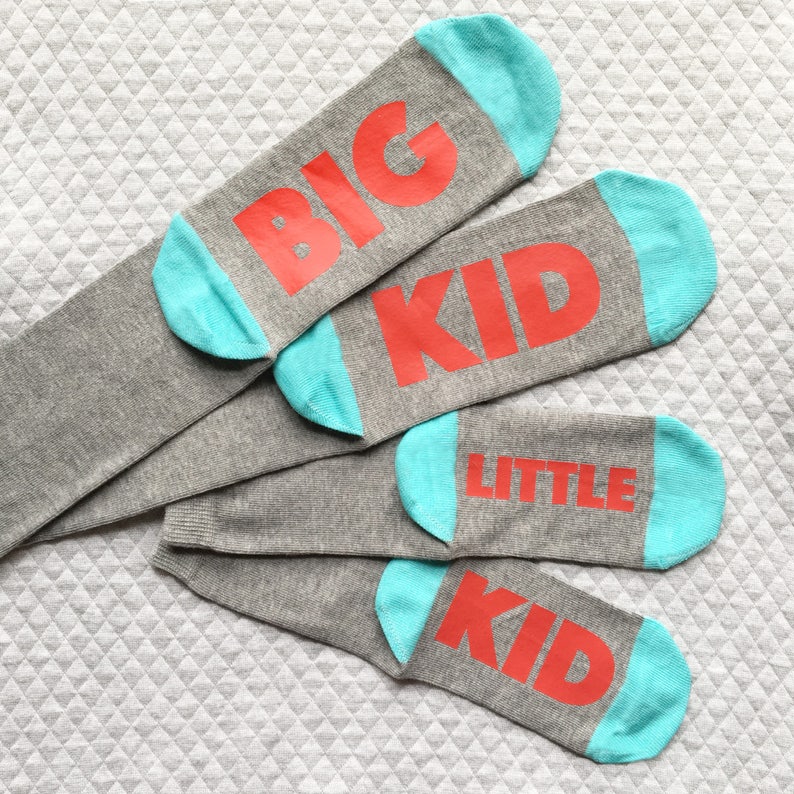 Big Kid Little Kid Sock Gift Feet Up Matching Socks for Etsy