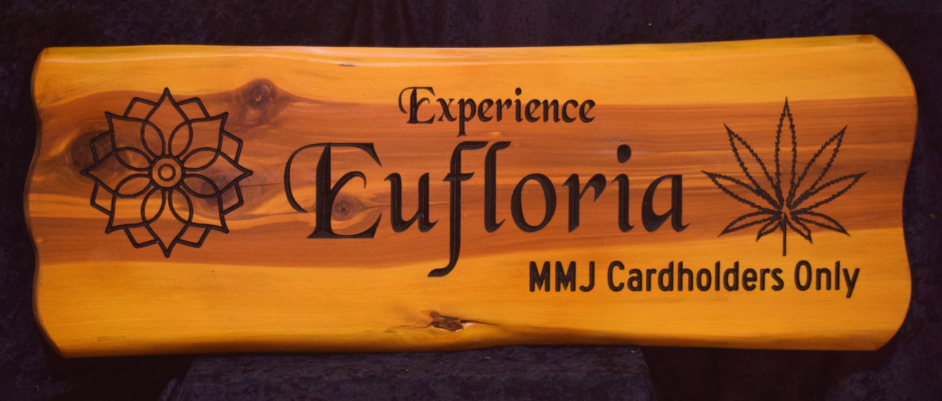 Cedar Sign 3ft Wide Wood Sign Rustic Cedar Slab Sign Custom Sign