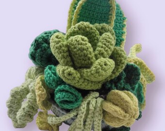 Succulent Garden crochet pattern PDF (UK)