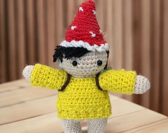 Lil’ Mushroom Dude crochet pattern PDF (UK) + bonus clothing pattern
