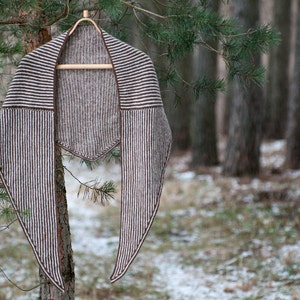 PDF knitting pattern, Knit shawl pattern, Crossroads wrap pattern, Garter stitch shawl pattern