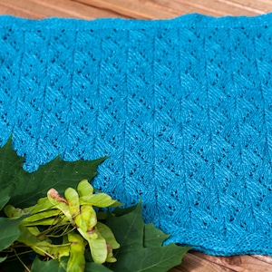 PDF knitting pattern, Spring Maple cowl pattern, Lace cowl pattern