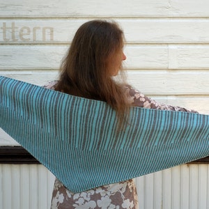 PDF knitting pattern, Knit shawl pattern, Gartano shawl pattern, Garter stitch wrap pattern