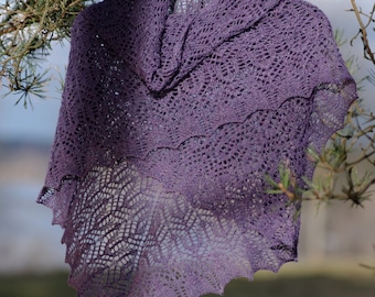 PDF knitting pattern, Knit shawl pattern, Williamina shawl pattern, Lacy shawl pattern, Lace shawl pattern